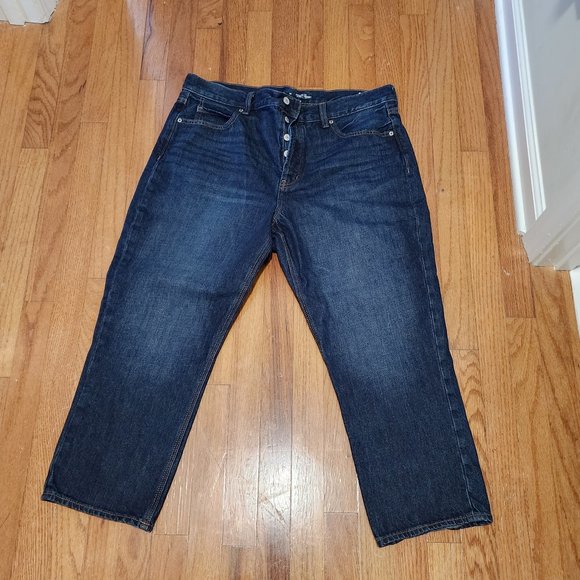 Old Navy High Rise Slouchy Straight Secret Slim Pockets Button fly Size 14 - Picture 6 of 11